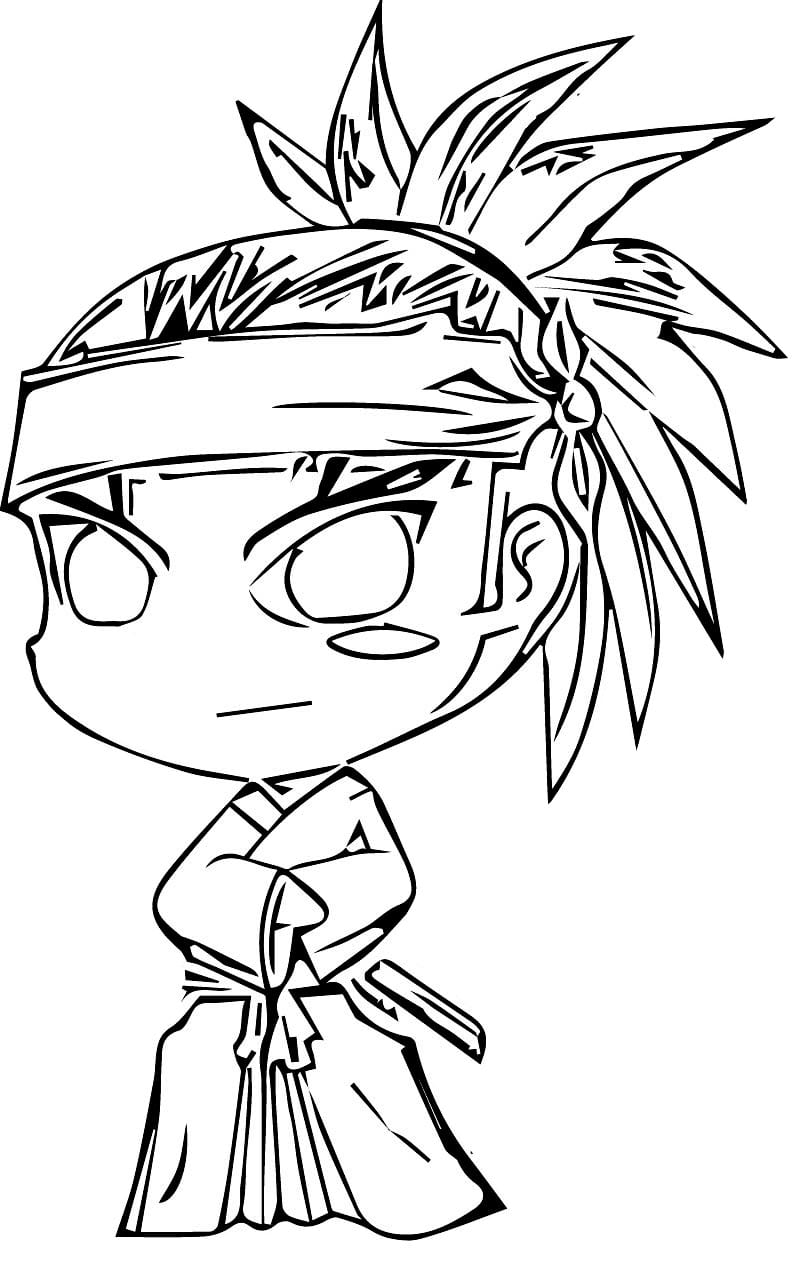 Coloriage Chibi Mignon Renji Abarai