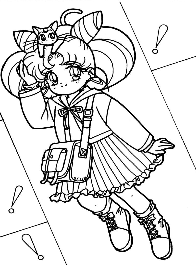 Coloriage Chibiusa De Base