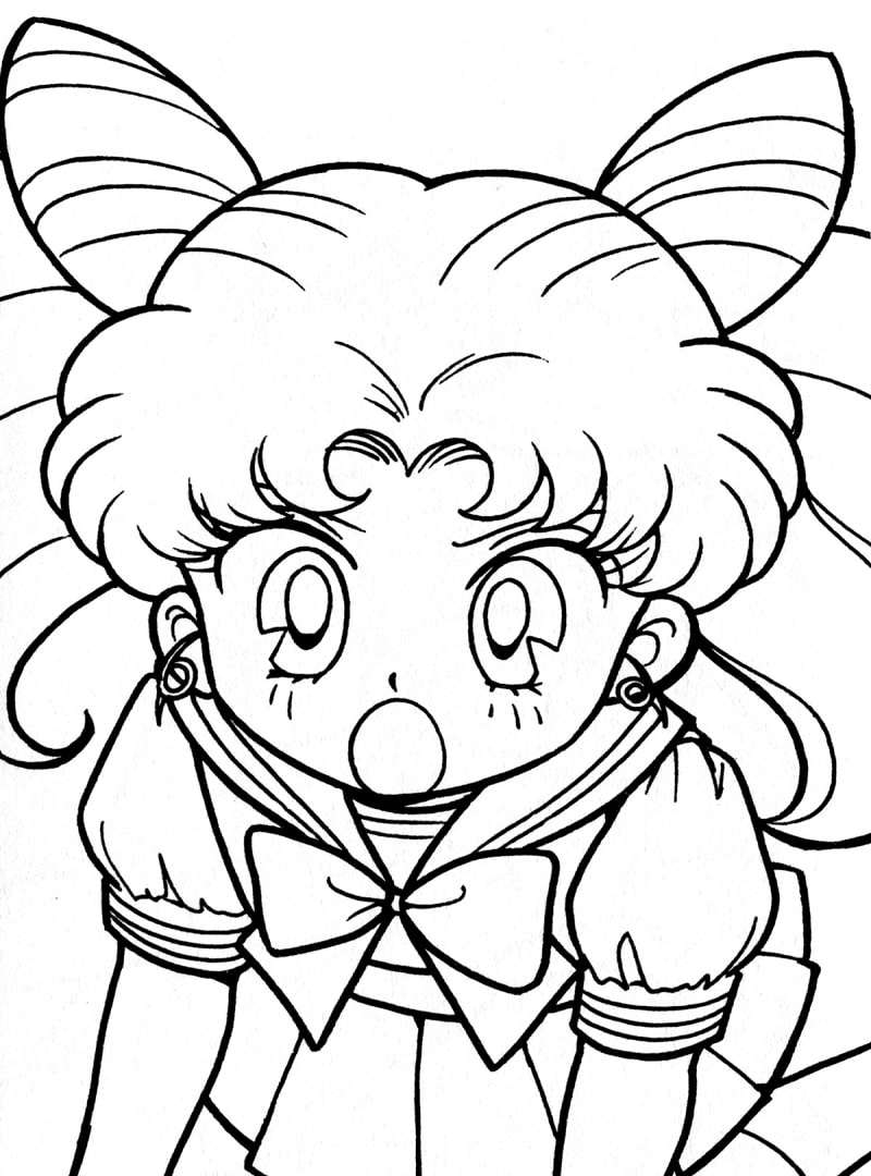 Coloriage Chibiusa Drôle