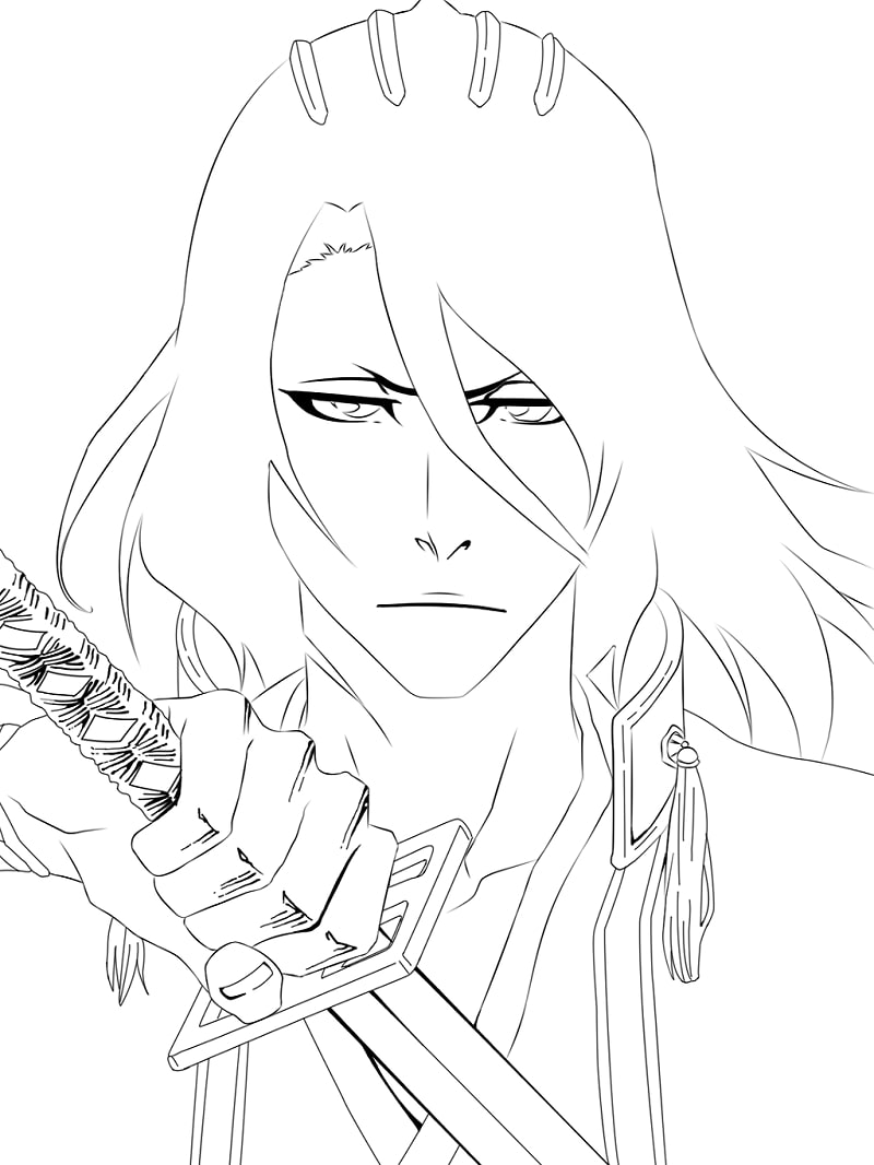 Coloriage Cool Byakuya Kuchiki