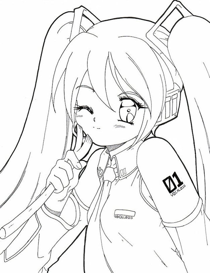 Coloriage Cool Hatsune Miku