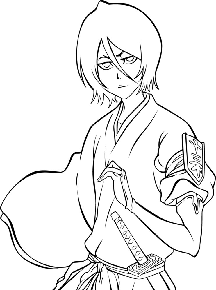 Coloriage Cool Rukia Kuchiki