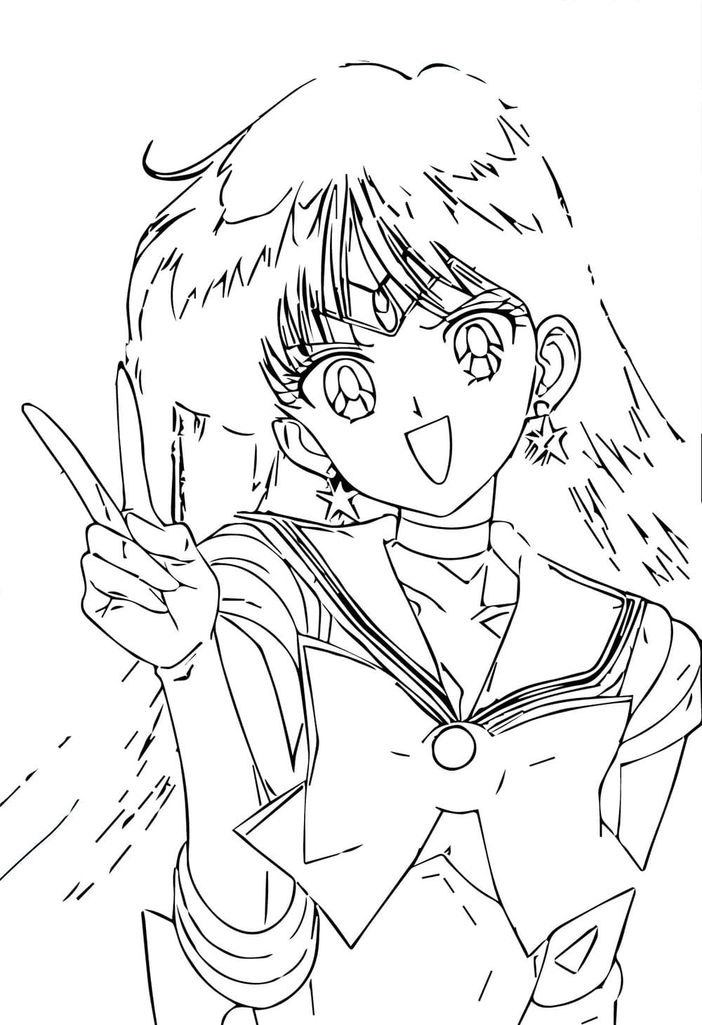 Coloriage Croquis de Sailor Mars