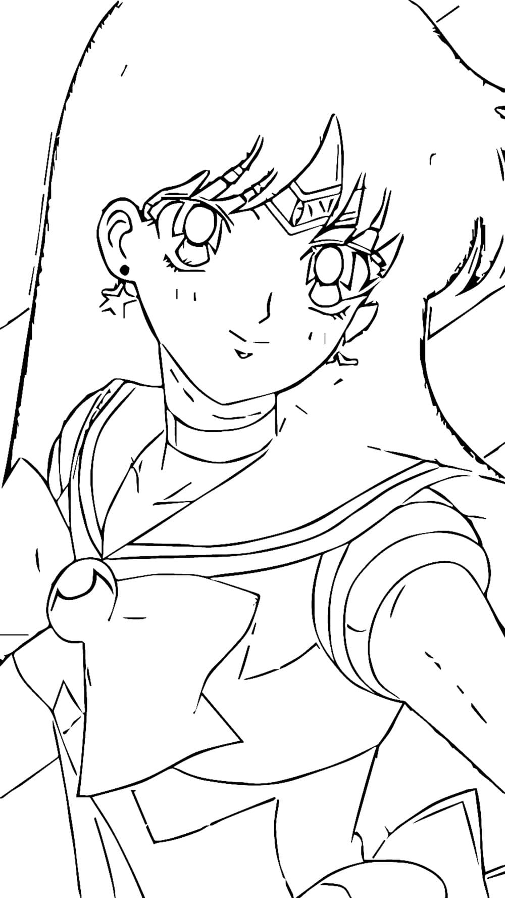 Coloriage Croquis d'image de Sailor Mars