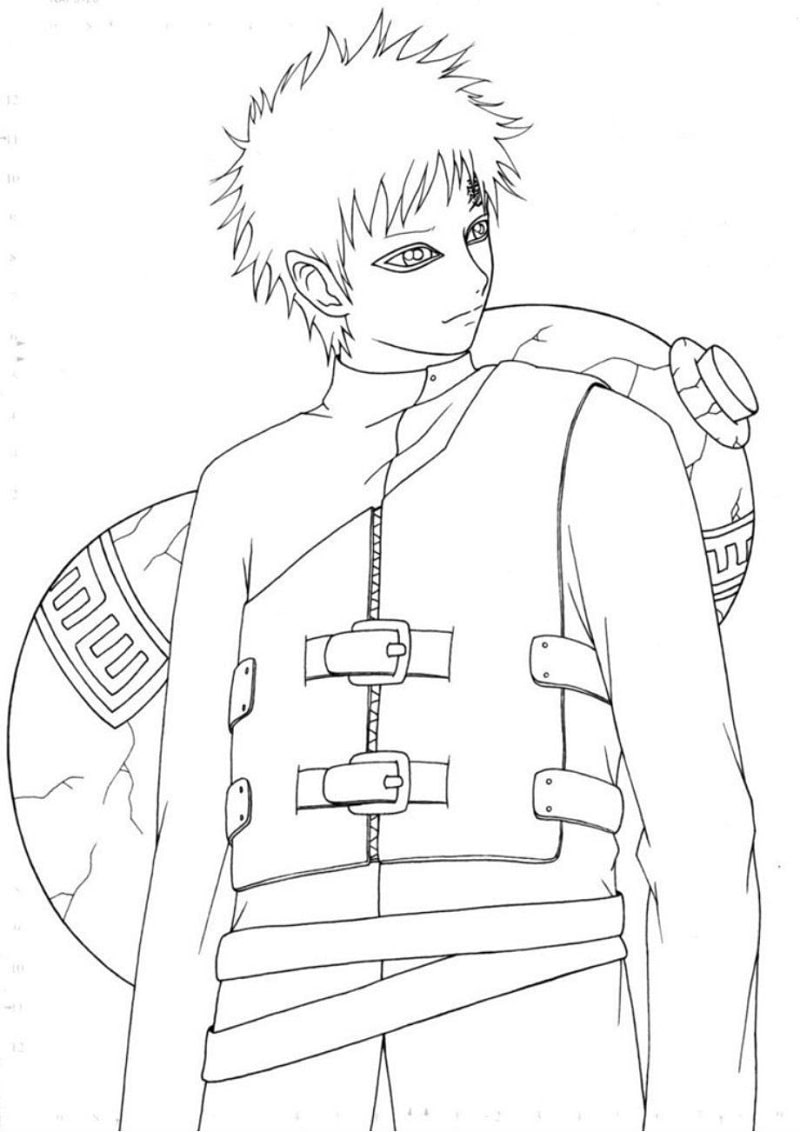 Coloriage Dessiner Le Visage De Gaara