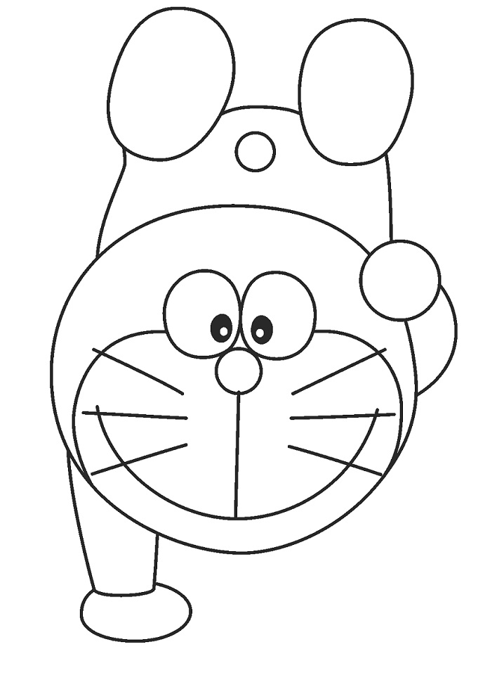 Coloriage Doraemon Drôle