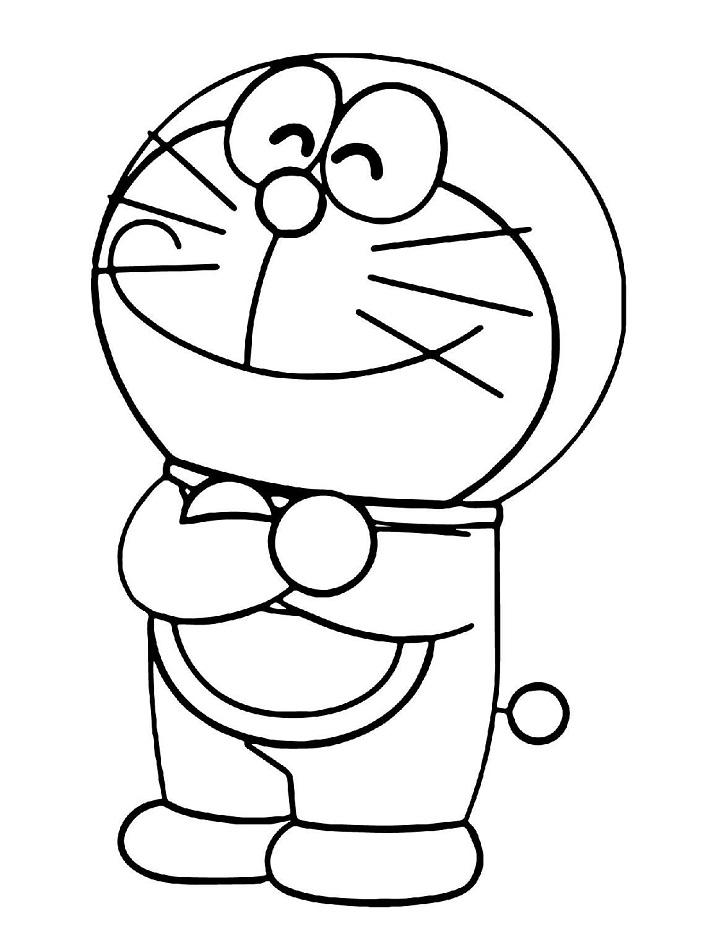 Coloriage Doraemon Souriant