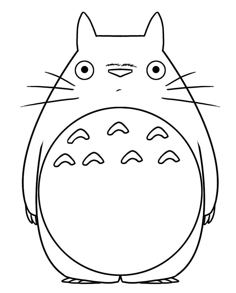 Coloriage Doux Totoro