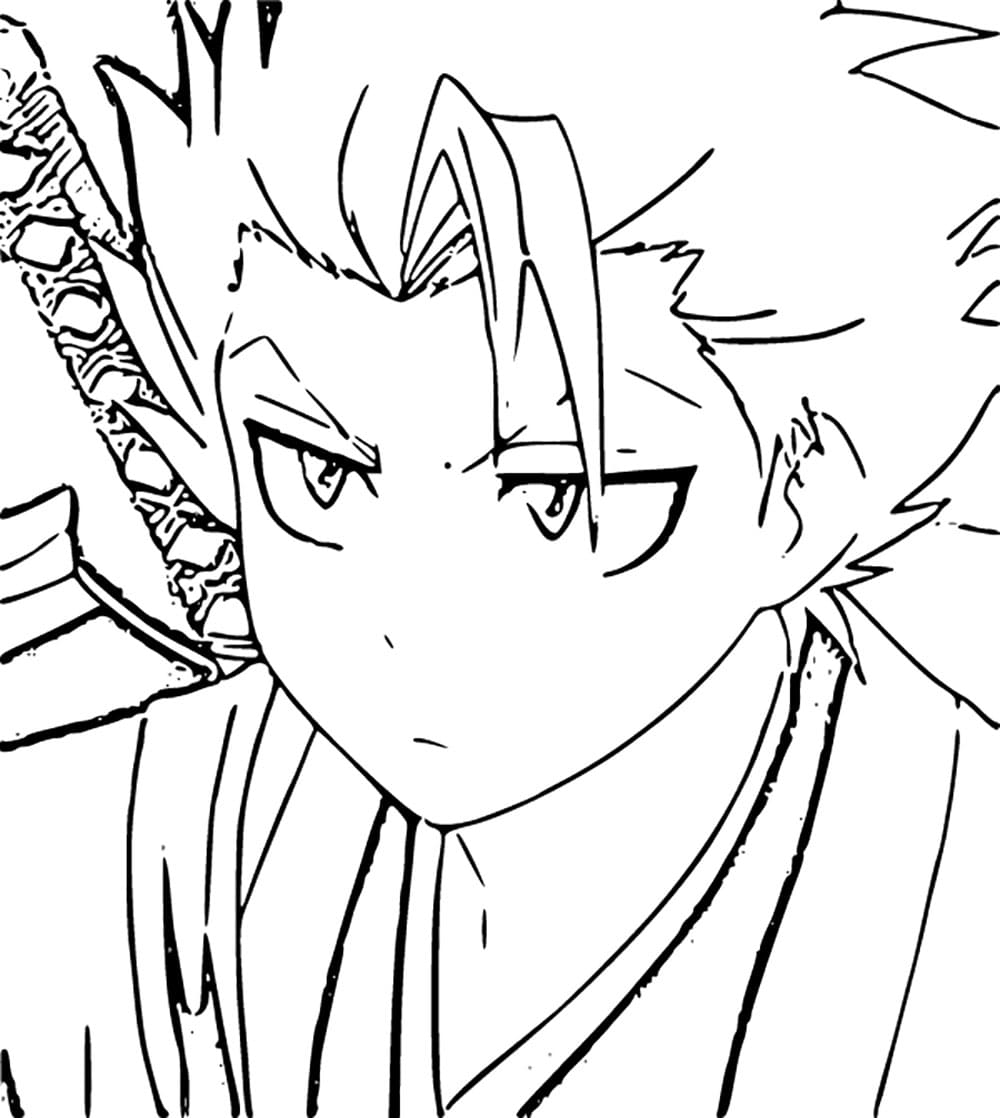 Coloriage Drôle Tôshirô Hitsugaya