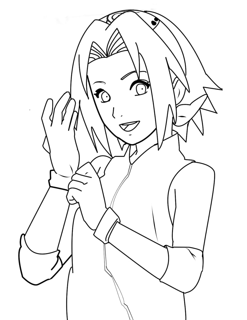 Coloriage Fascinante Sakura Haruno