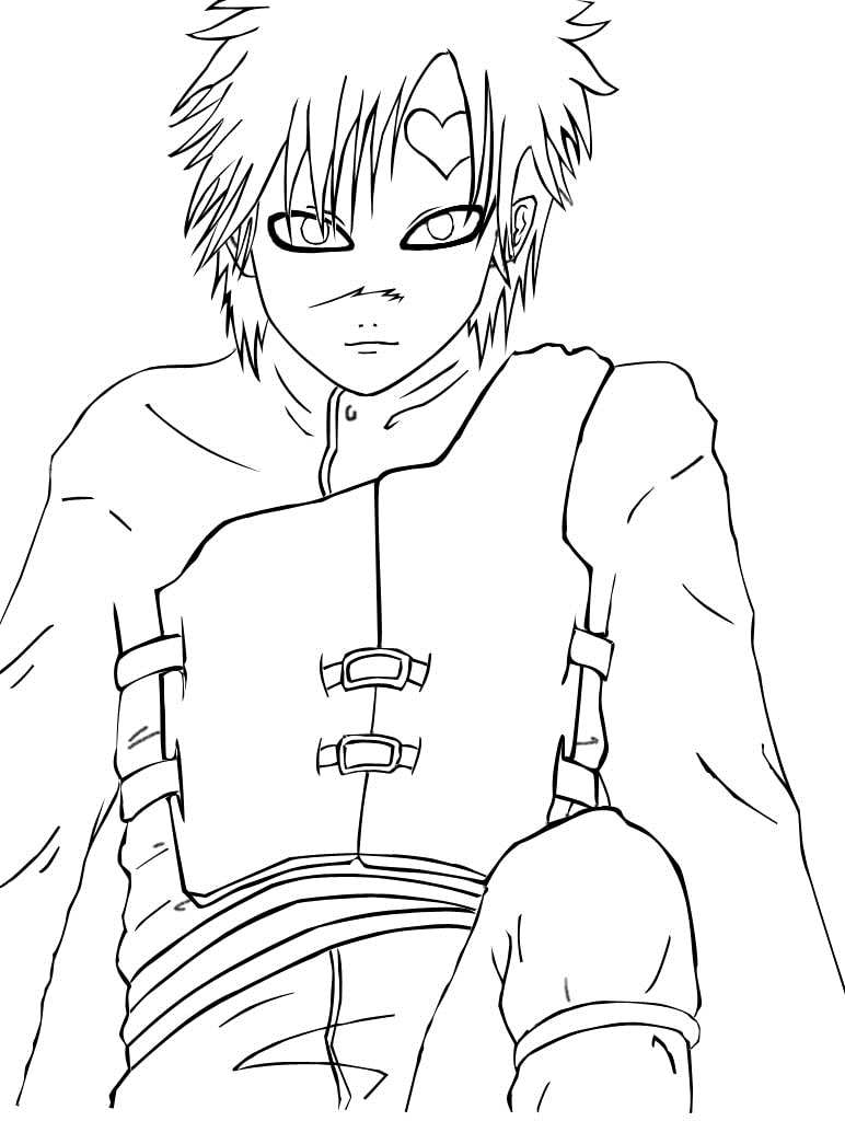 Coloriage Gaara Mignon