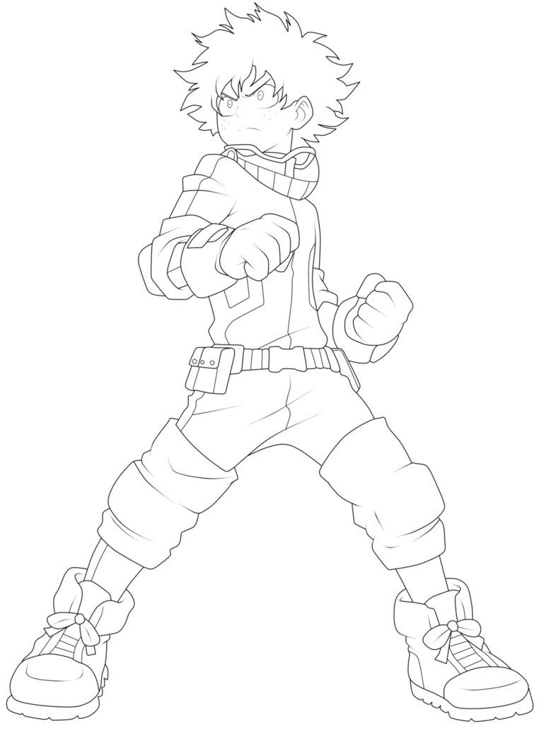 Coloriage Génial Izuku Midoriya