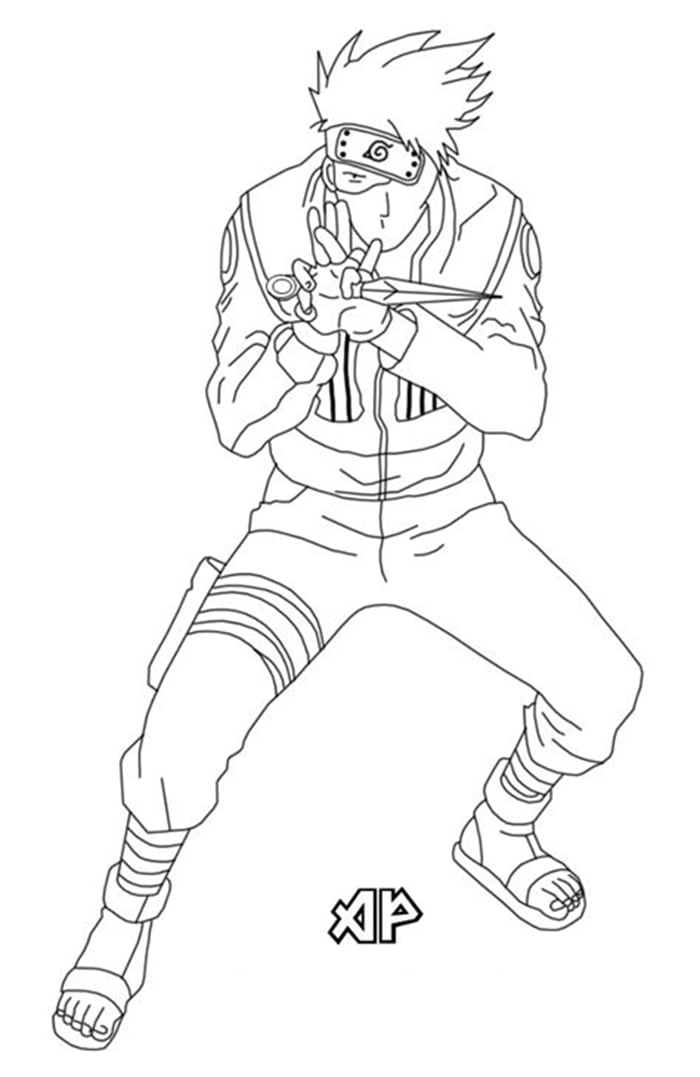 Coloriage Génial Kakashi