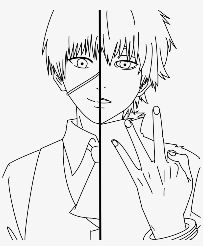 Coloriage Génial Kaneki Ken