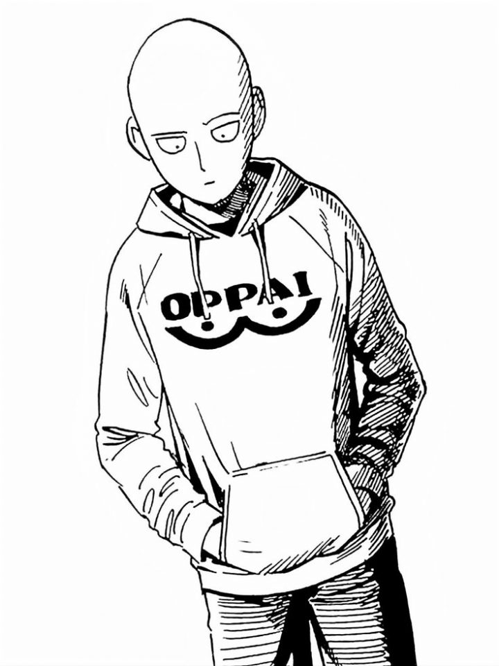 Coloriage Génial Saitama