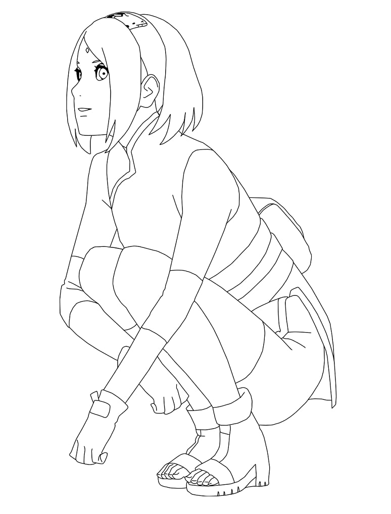 Coloriage Gentil Sakura Haruno