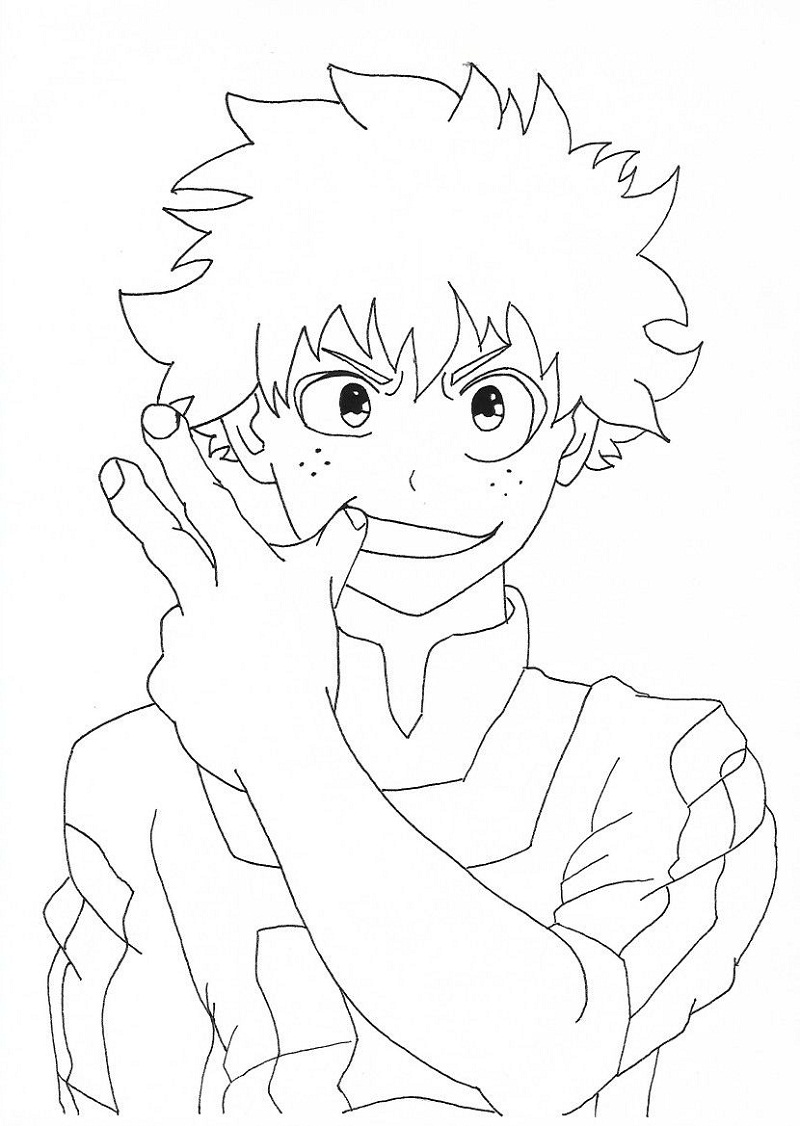 Coloriage Grande Izuku Midoriya