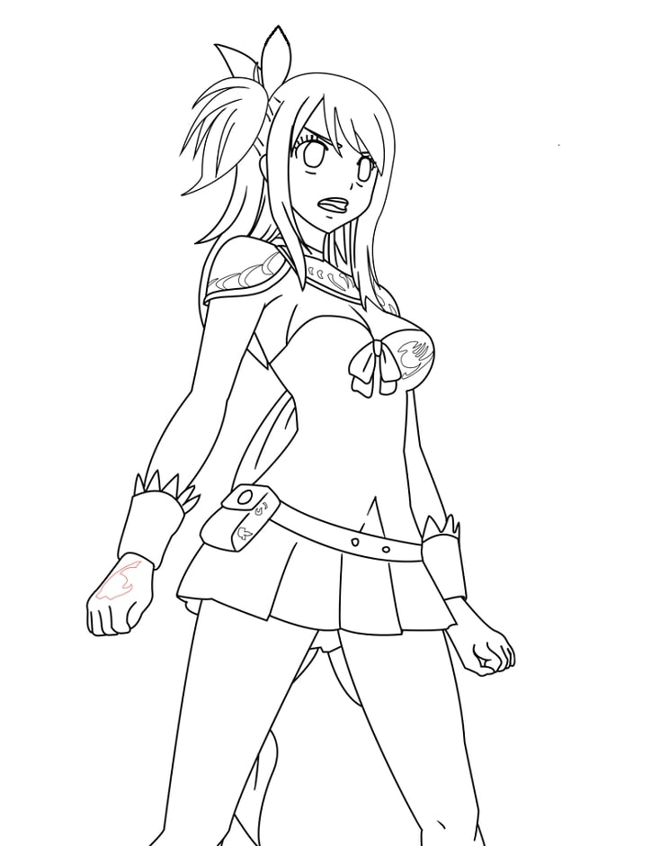 Coloriage Grande Lucy Heartfilia