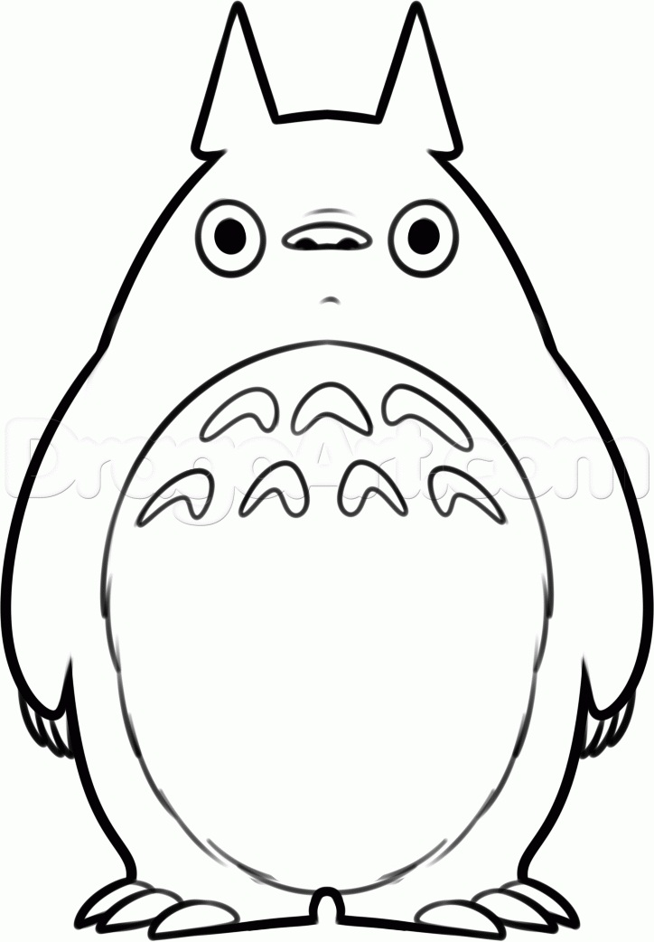 Coloriage Gras Totoro