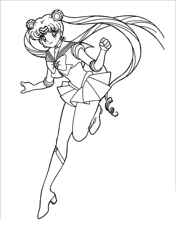 Coloriage Gratuite Usagi Tsukino