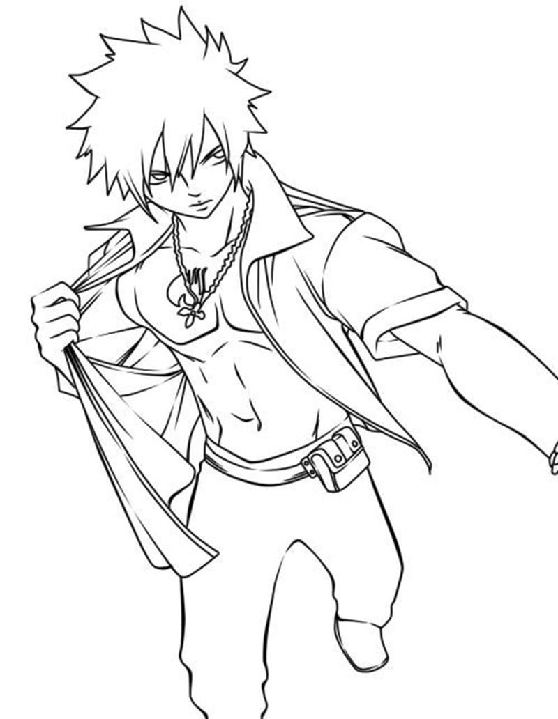 Coloriage Gray Fullbuster Simple