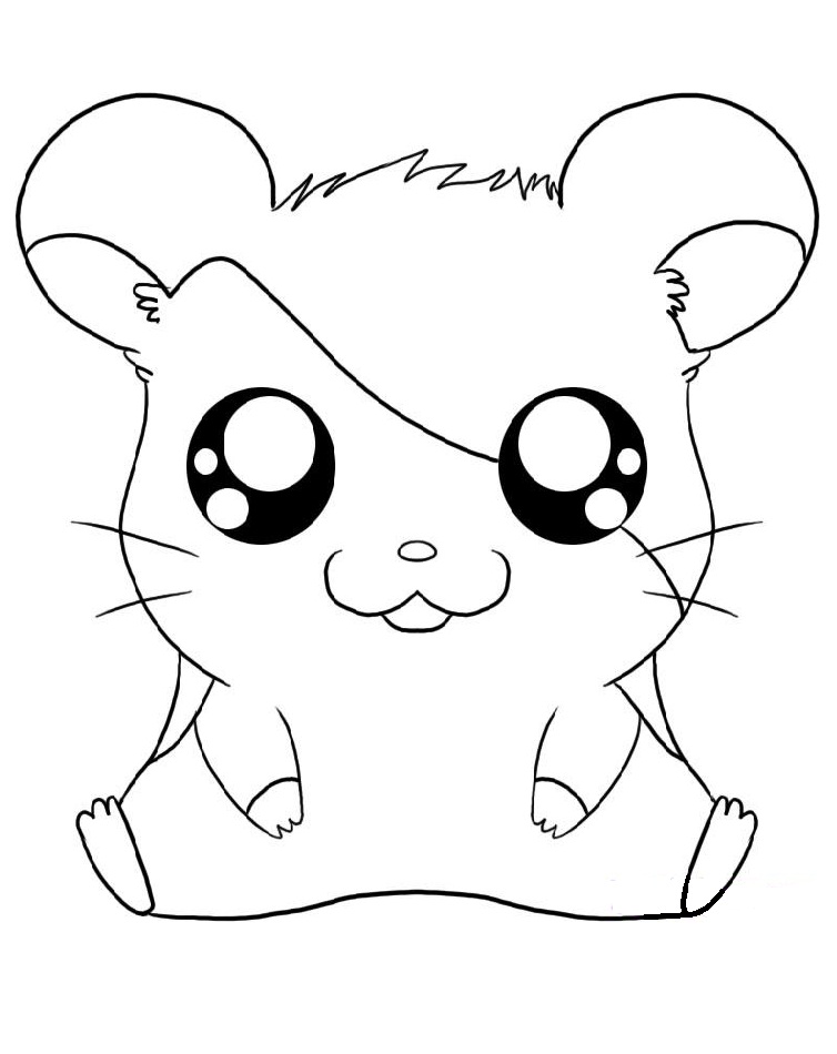 Coloriage Hamtaro De Base Assis