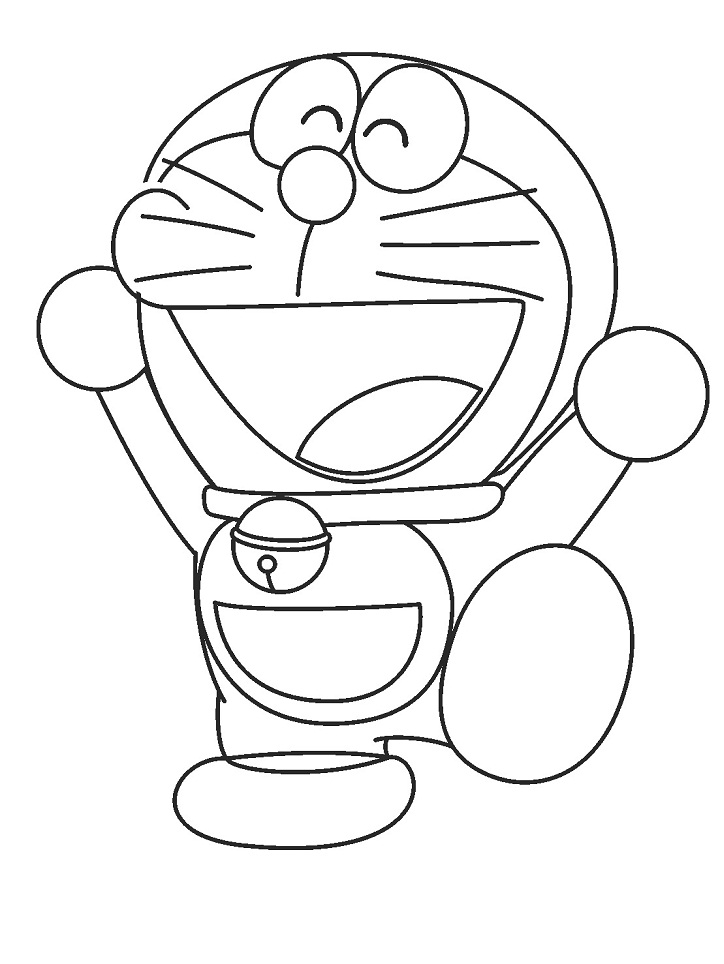Coloriage Heureux Doraemon