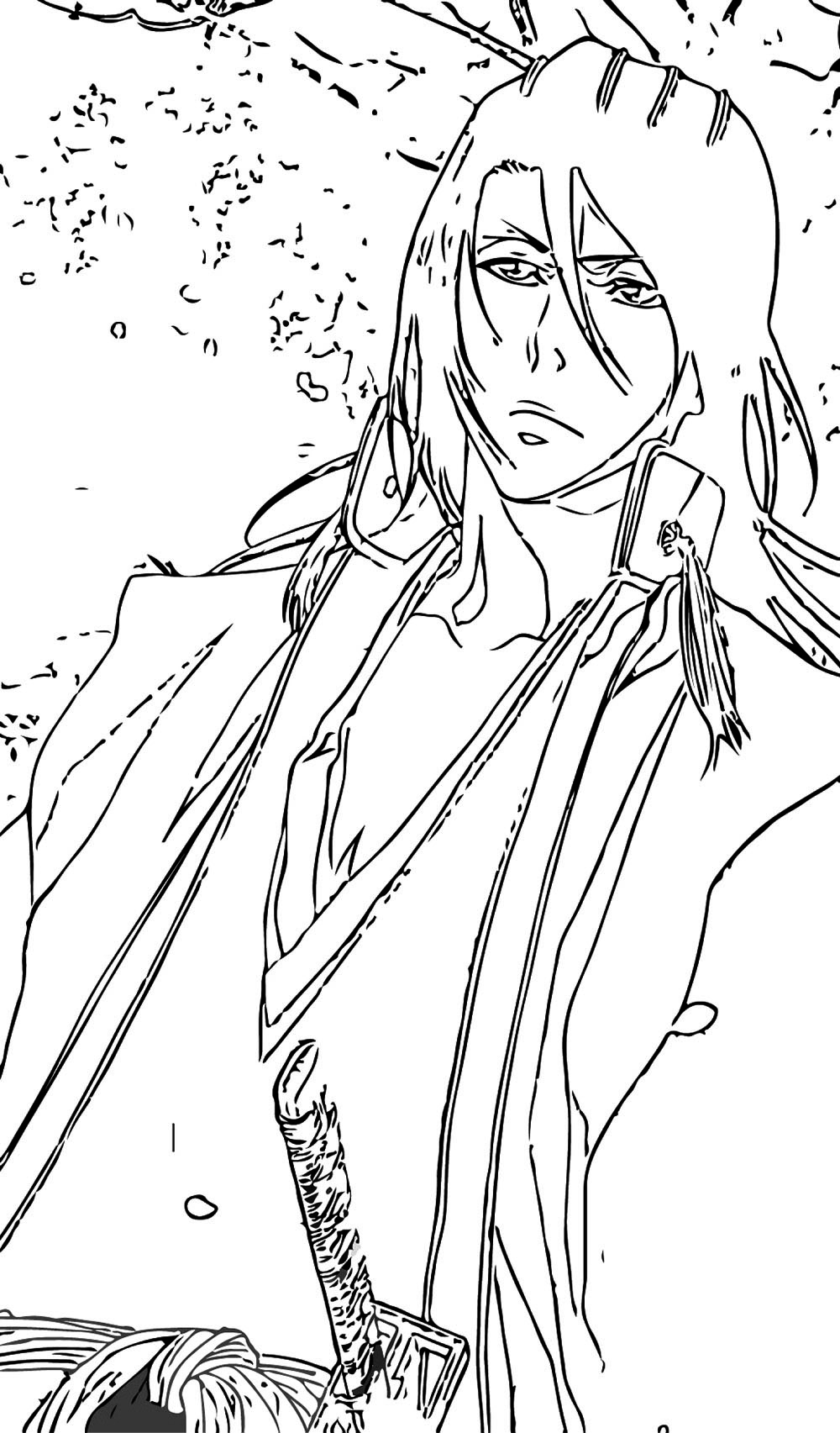 Coloriage Image Byakuya Kuchiki gratuite imprimable