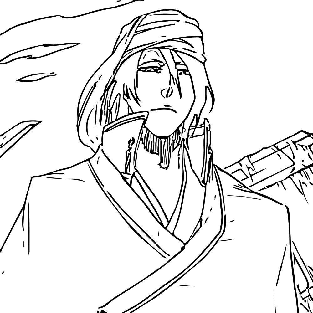 Coloriage Image Byakuya Kuchiki  imprimable