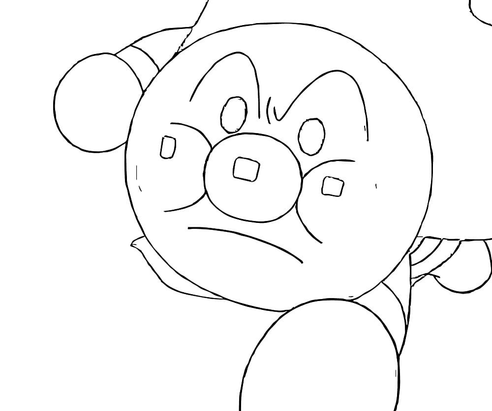 Coloriage Image de contour d'Anpanman