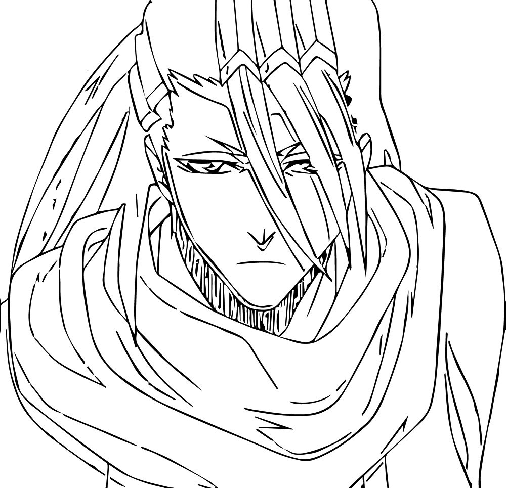 Coloriage Image de croquis de Byakuya Kuchiki