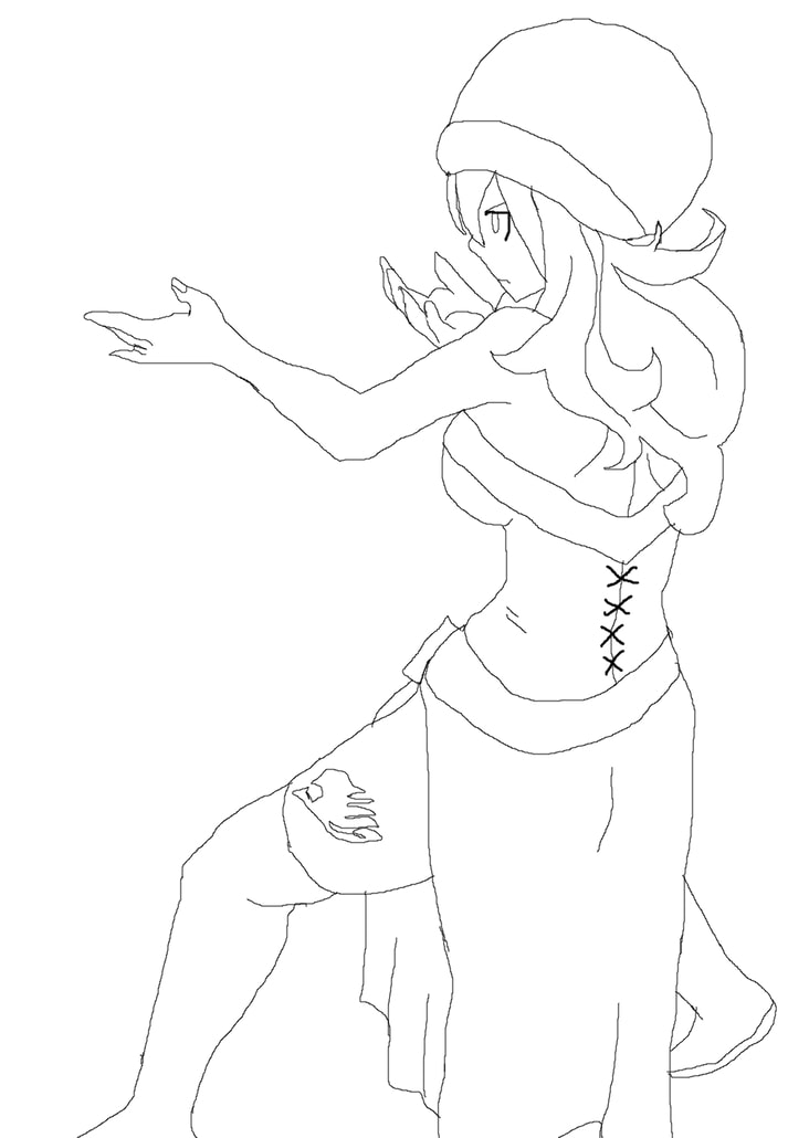 Coloriage Image de croquis de Juvia Loxar