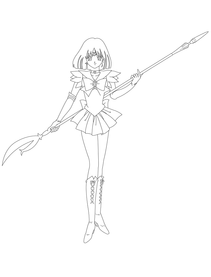 Coloriage Image de Sailor Saturn de Sailor Moon