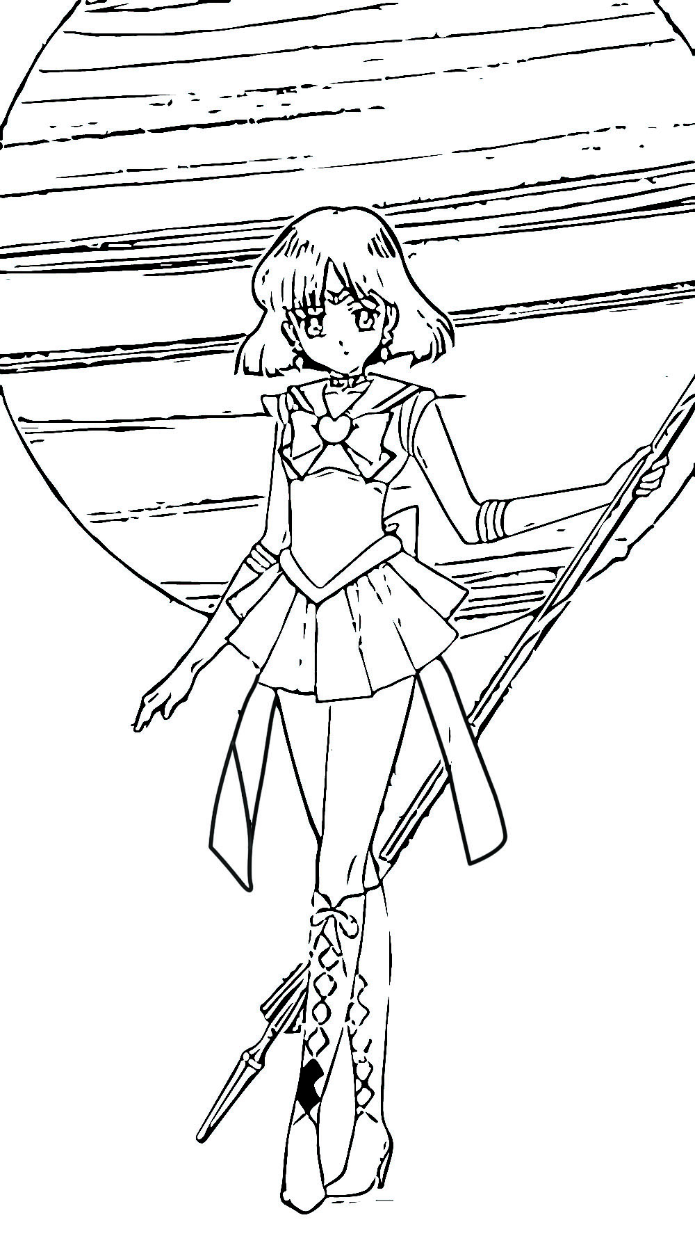 Coloriage Image de Sailor Saturn imprimable
