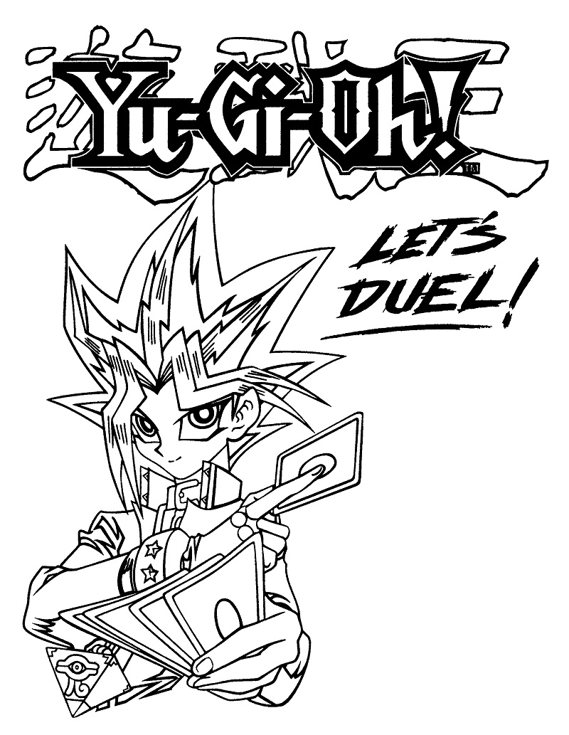 Coloriage Image de Yûgi Muto dans Yu-Gi-Oh!
