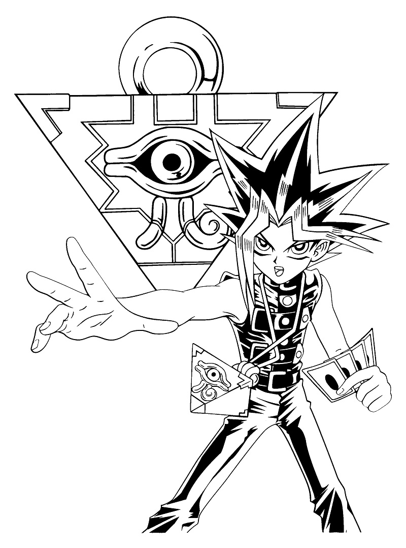 Coloriage Image de Yûgi Muto de Yu-Gi-Oh!