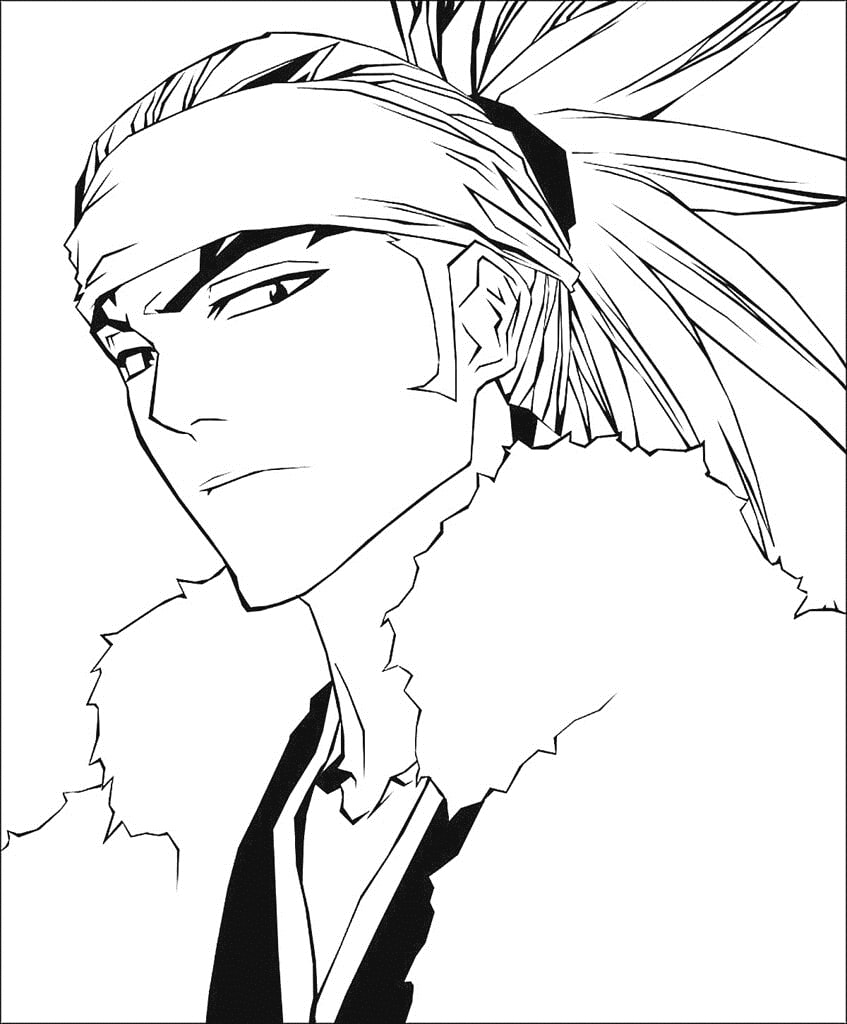 Coloriage Image Du Visage De Renji Abarai