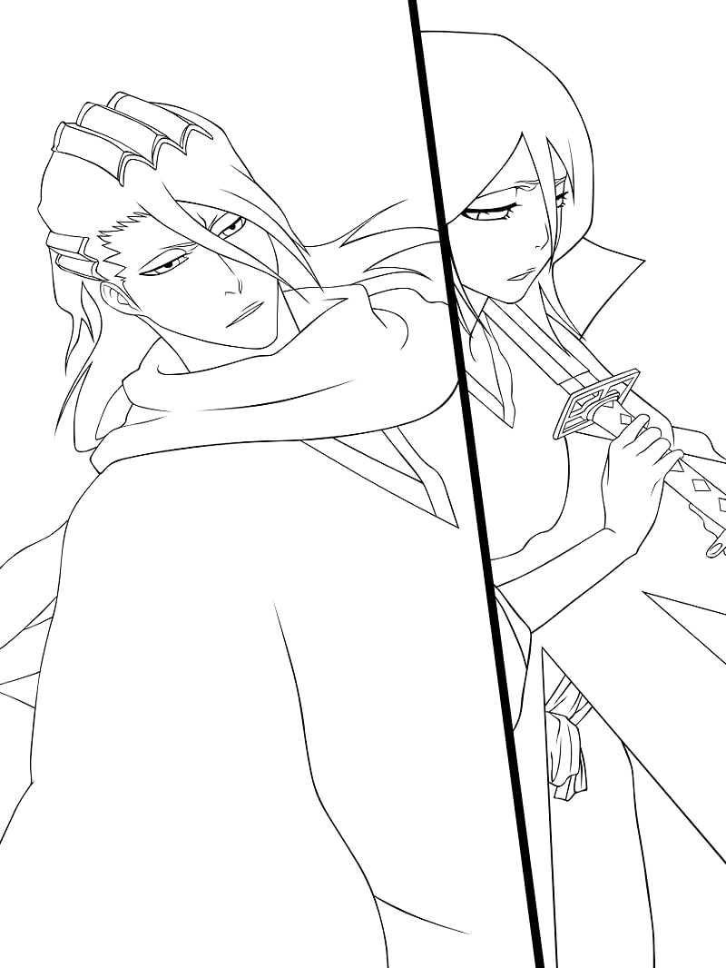 Coloriage Image gratuite Byakuya Kuchiki