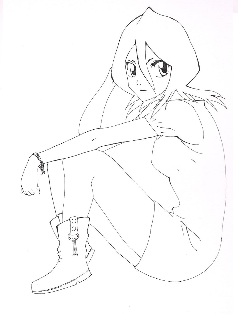 Coloriage Image Rukia imprimable gratuitement