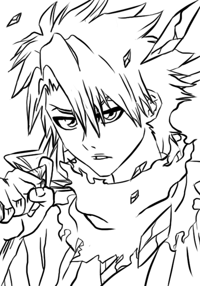 Coloriage Imprimer gratuitement Tôshirô Hitsugaya