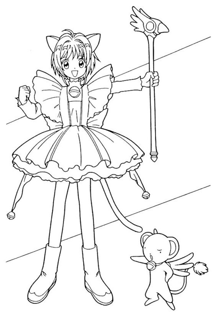 Coloriage Imprimez la belle Cardcaptor Sakura