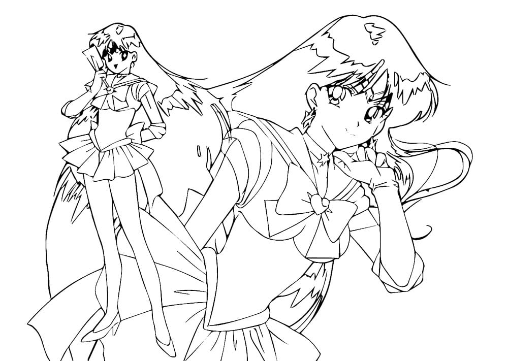 Coloriage Incroyable Sailor Mars