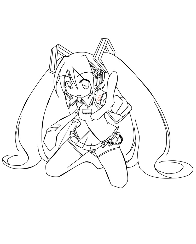 Coloriage Joli Miku