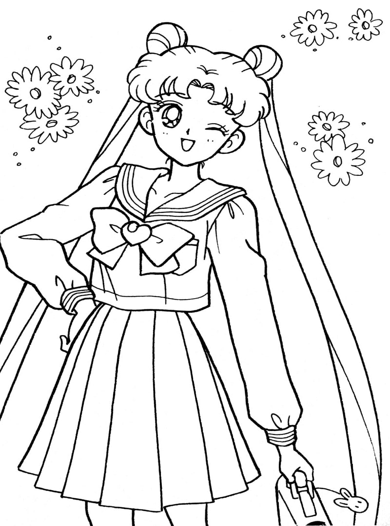 Coloriage Jolie image d'Usagi Tsukino