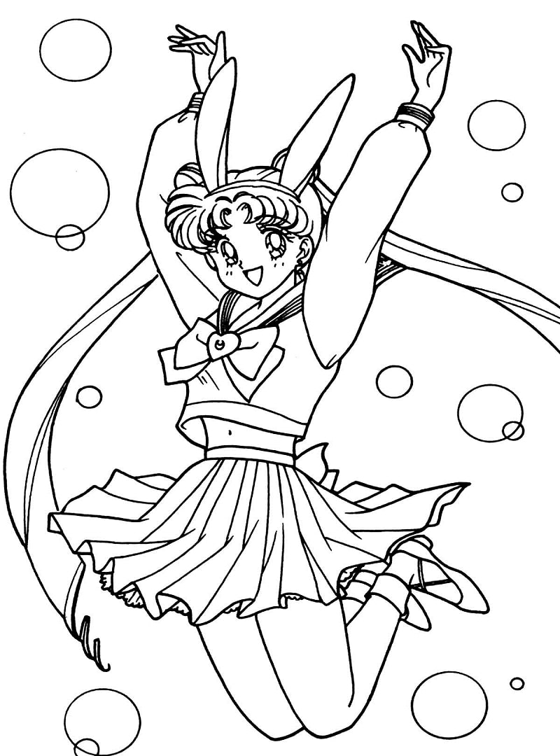 Coloriage Jolie Usagi Tsukino