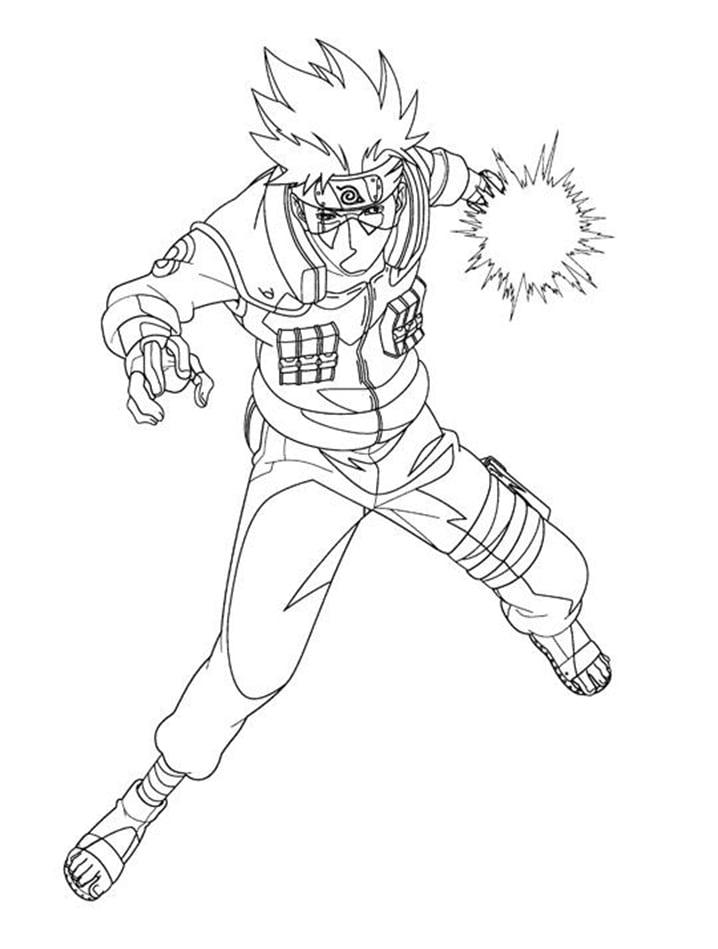 Coloriage Kakashi Avec Compétence