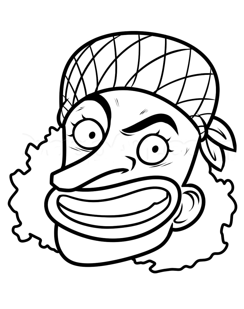 Coloriage Le visage d'Usopp