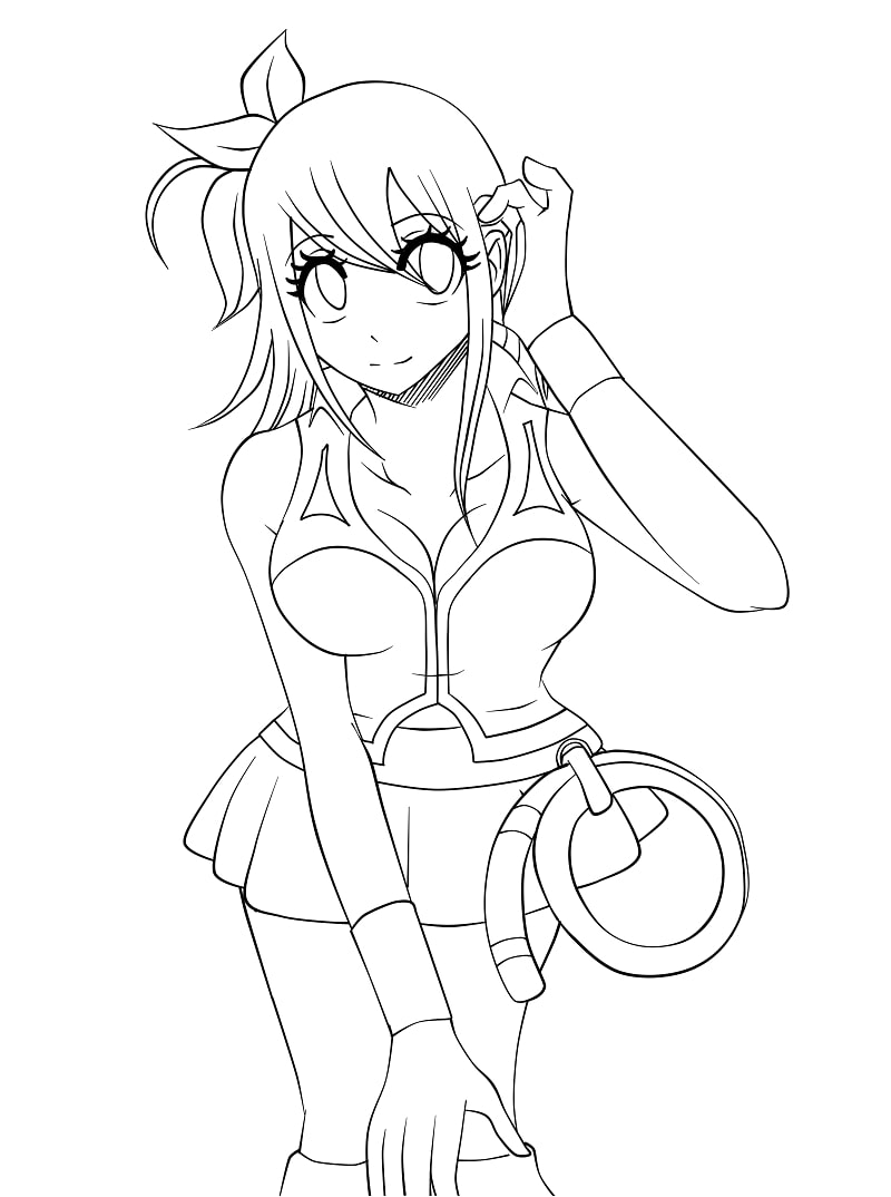 Coloriage Lucy Heartfilia De Base