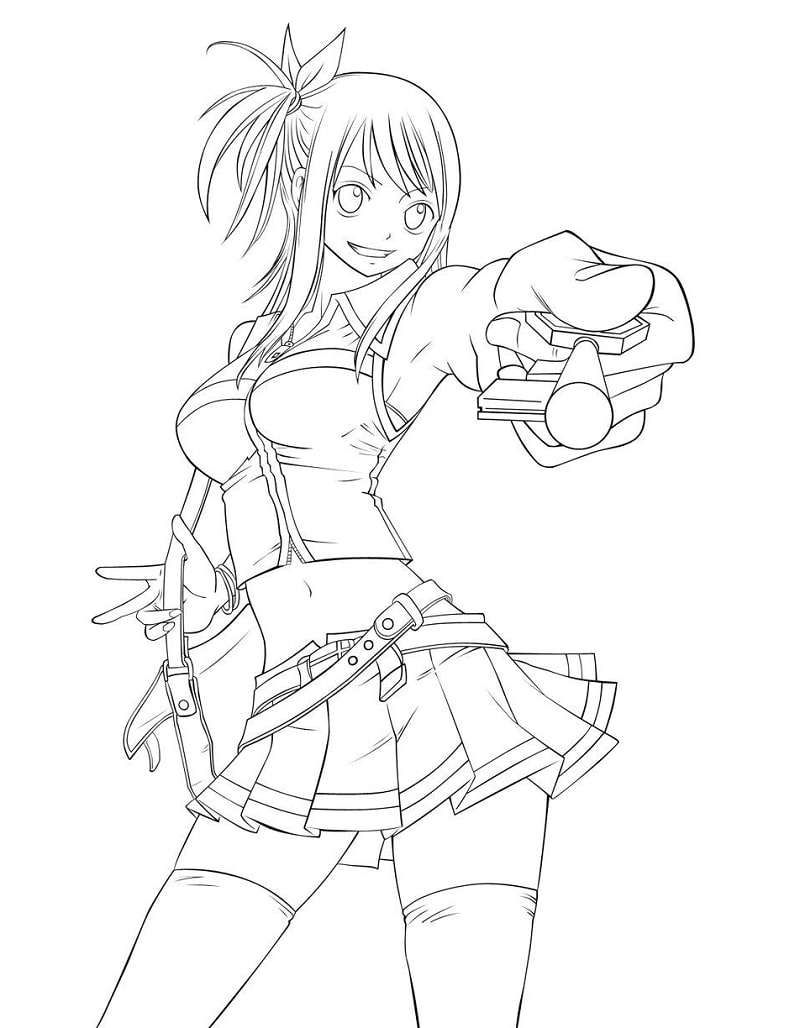 Coloriage Lucy Heartfilia Parfaite