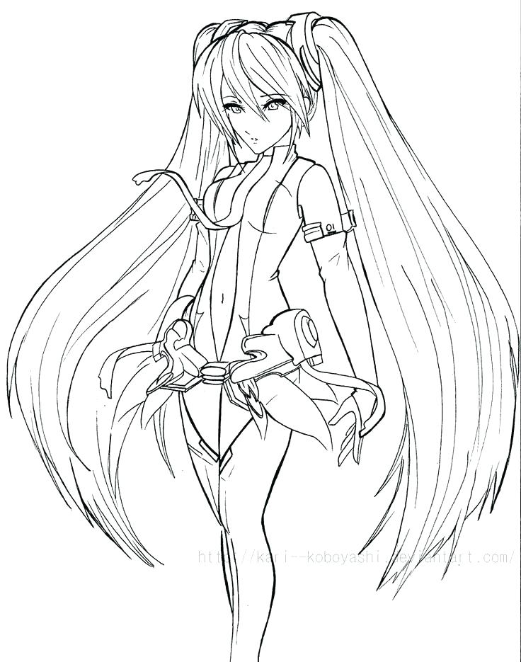 Coloriage Miku Est Si Belle